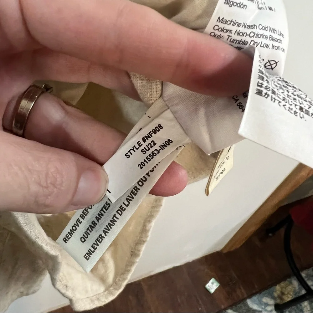 Madewell V Neck Button Down Linen Blend Romper - Picture 13 of 13